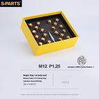 S-PARTS Titanium M12 Car Wheel Lug Nut Set, 20pcs