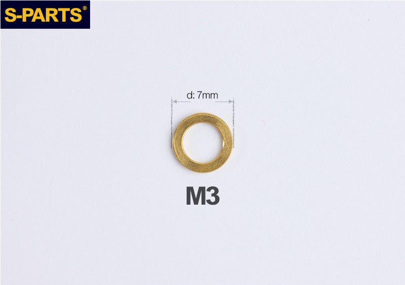 S-PARTS M3 / M4 / M5 / M6 TC4 Titanium Flat Washers for E-Bikes, Motorcycles & Bicycles