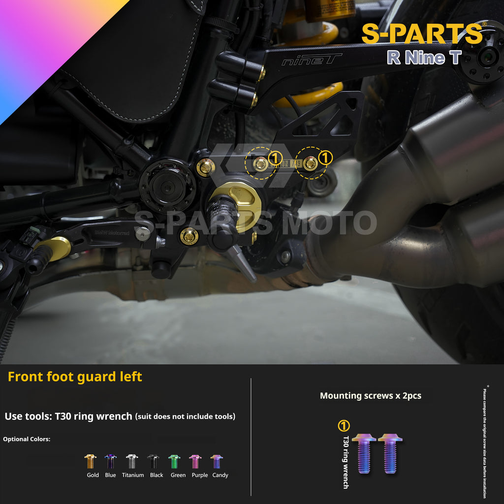 SPARTS BMW RnineT Titanium Alloy Motorcycle Bolt Upgrade Kit