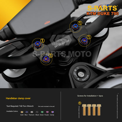 S-parts Titanium Front & Rear Brake / Suspension Bolt Kit for KTM DUKE 790
