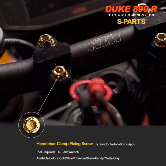 KTM Duke 890 Titanium Control & Braking System Bolt Kit by Sparts | MotoBolti