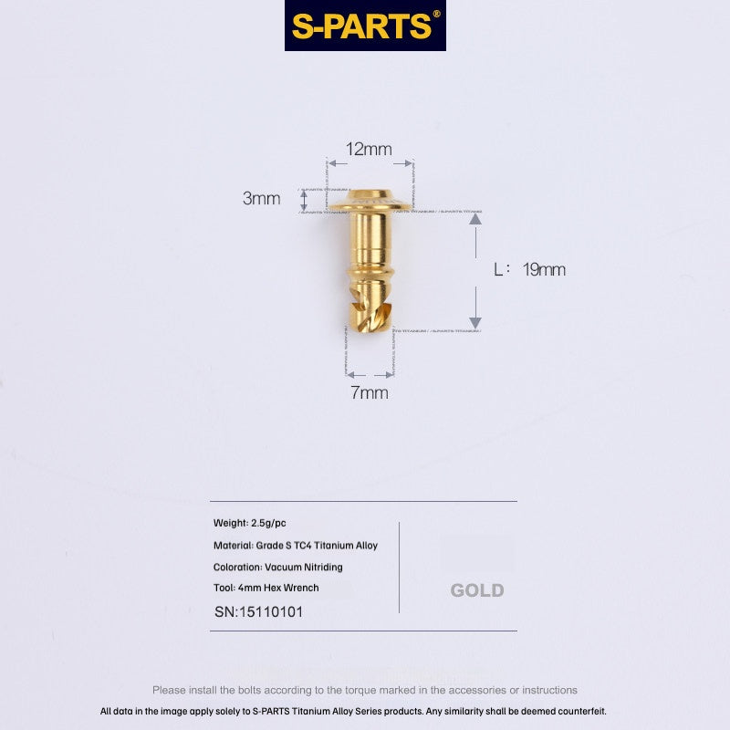 SPARTS Titanium Quick Release Race Fairing Fastener for Yamaha YZF-R1