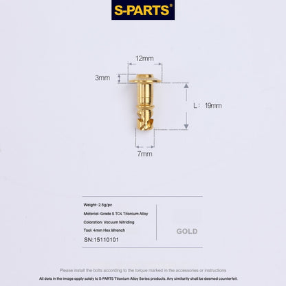 SPARTS Titanium Quick Release Race Fairing Fastener for Yamaha YZF-R1