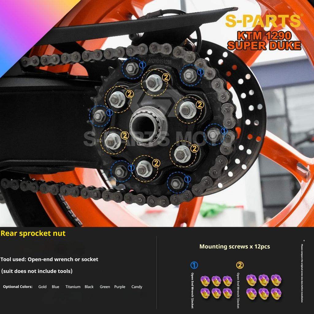 SPARTS KTM Super Duke 1290 · Full TC4 Titanium Bolt Kit｜Motorcycle Upgrade Set