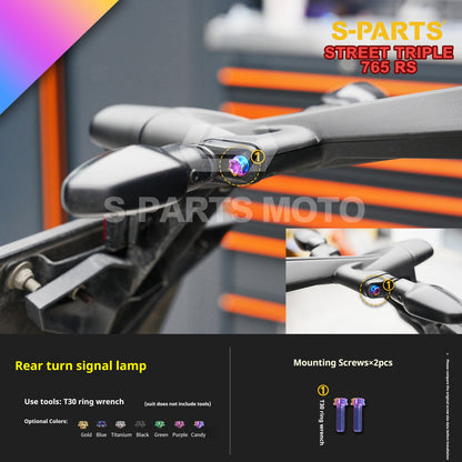 SPARTS Titanium Alloy Bolts Candy Color for Triumph 765 Street Triple RS Motorcycle Modification