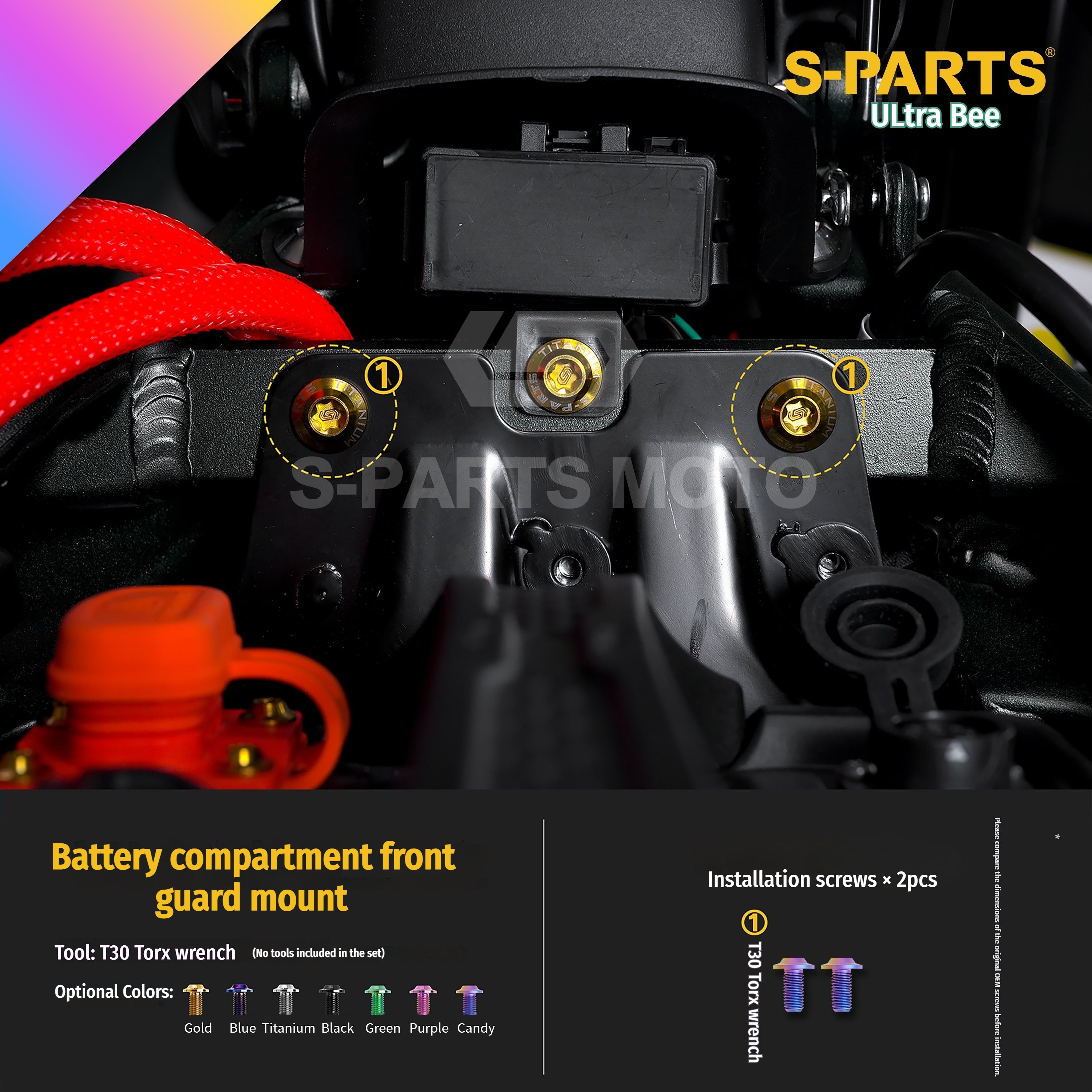 SPARTS Titanium Bolt Kit for Ultra Bee | Full Motorcycle Upgrade Set