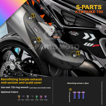 SPARTS TC4 Titanium Bolt Kit Compatible with KTM DUKE 790 – Full Motorcycle Fastener Upgrade