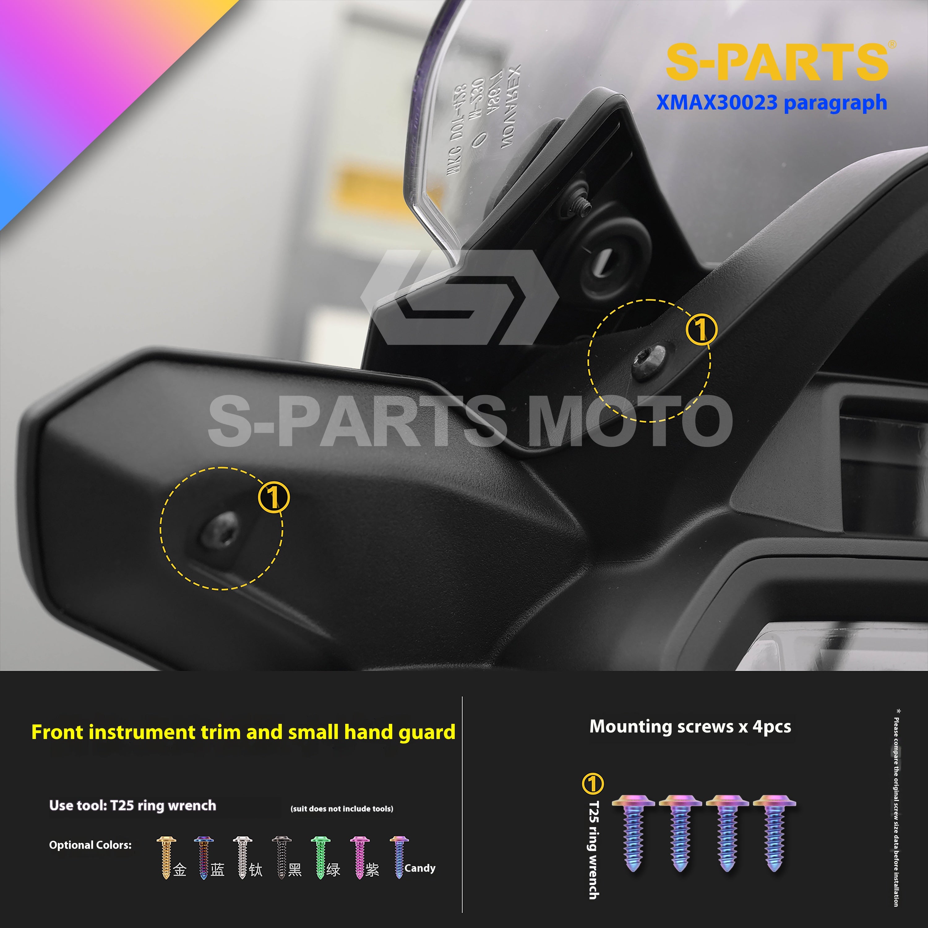 SPARTS Titanium Bolt Set for 2023 XMAX300 – Yamaha Motorcycle Custom Upgrade– Custom Candy Color - 2/2