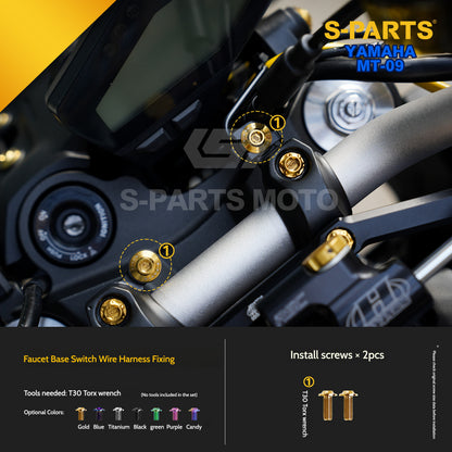 SPART Titanium Cockpit Fasteners & Handlebar Control Hardware Kit for Yamaha MT-09