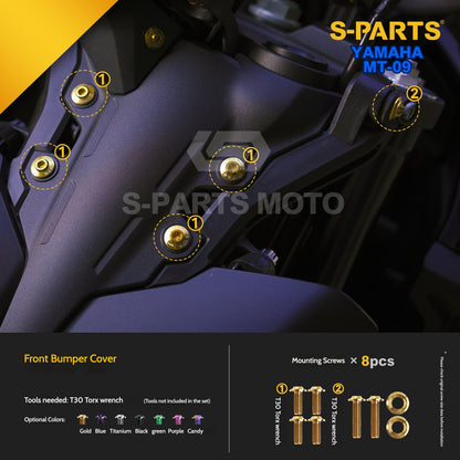 SPART Titanium Cockpit Fasteners & Handlebar Control Hardware Kit for Yamaha MT-09