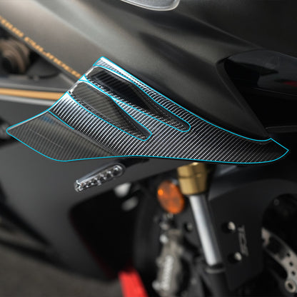 SPARTS Carbon Fiber Protective Stickers for QJMotor SRK 800 – Motorcycle Body Protection Decals