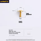 SPARTS Ducati Titanium Seat Bolt M6×20 | TC4 Grade 5 | Lightweight Motorcycle Upgrade