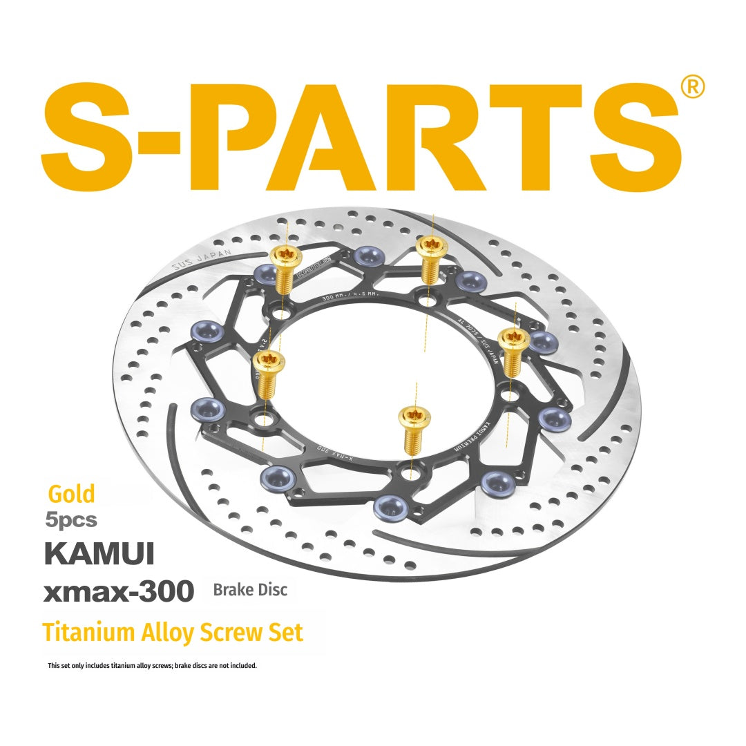SPARTS KAMUI XMAX300 Upgraded Oversized Brake Disc Titanium Bolts Yamaha Brake Rotor