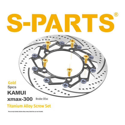 SPARTS KAMUI XMAX300 Upgraded Oversized Brake Disc Titanium Bolts Yamaha Brake Rotor
