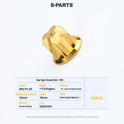 SPARTS Titanium Variator Lock Nut for Vespa 150 Sprint / Primavera – Closed-End Upgrade