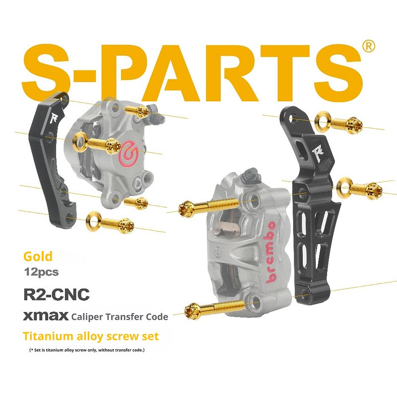SPARTS Brembo R2 XMAX Caliper Adapter Titanium Bolt Kit