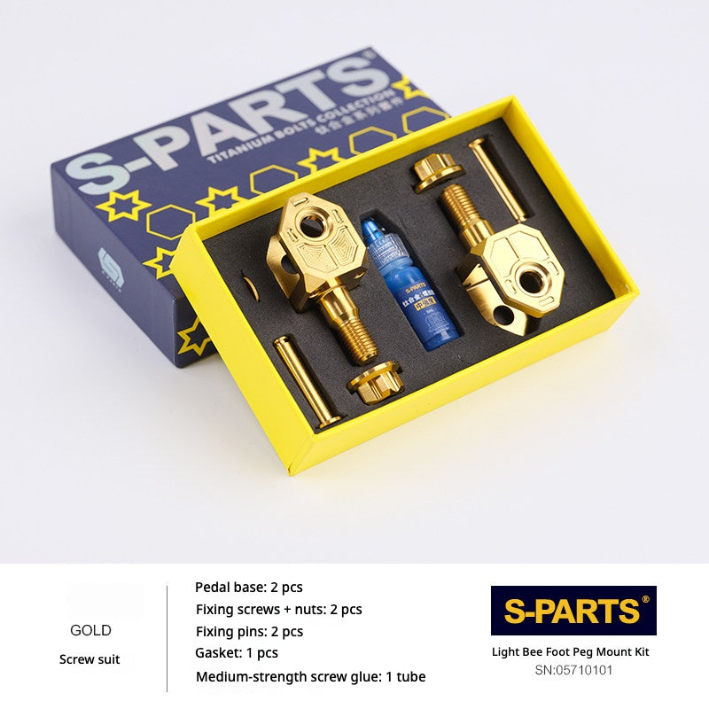 SPARTS TC4 Titanium Foot Peg Mount Kit for Sur-Ron Light Bee Motorcycle