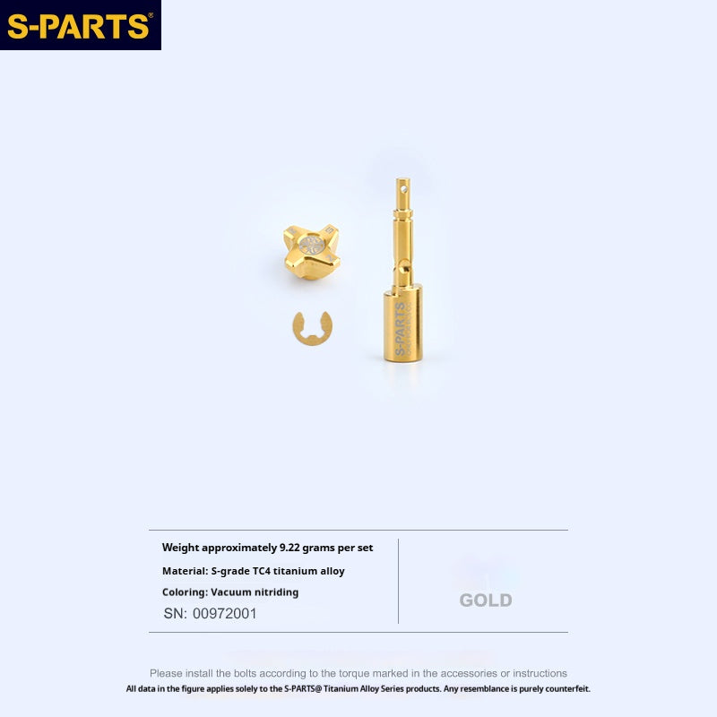 SPARTS Titanium Preload Adjuster & Knob Kit for Brembo RCS Brake Master Cylinder | CNC Titanium Bolts