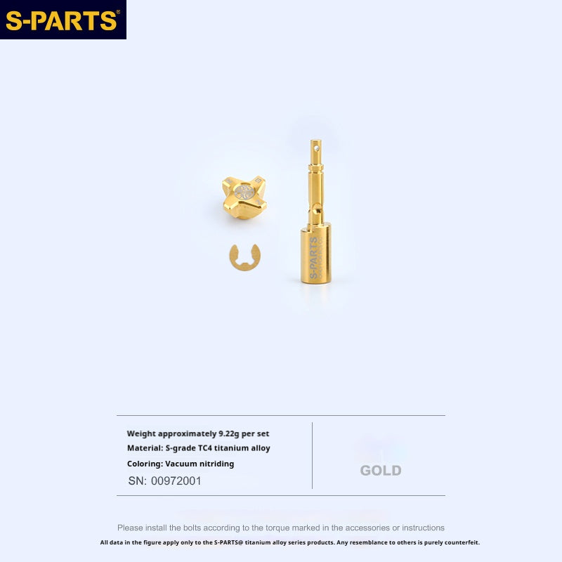 SPARTS Titanium Preload Adjuster & Knob Kit for Brembo RCS Brake Master Cylinder | CNC Titanium Bolts