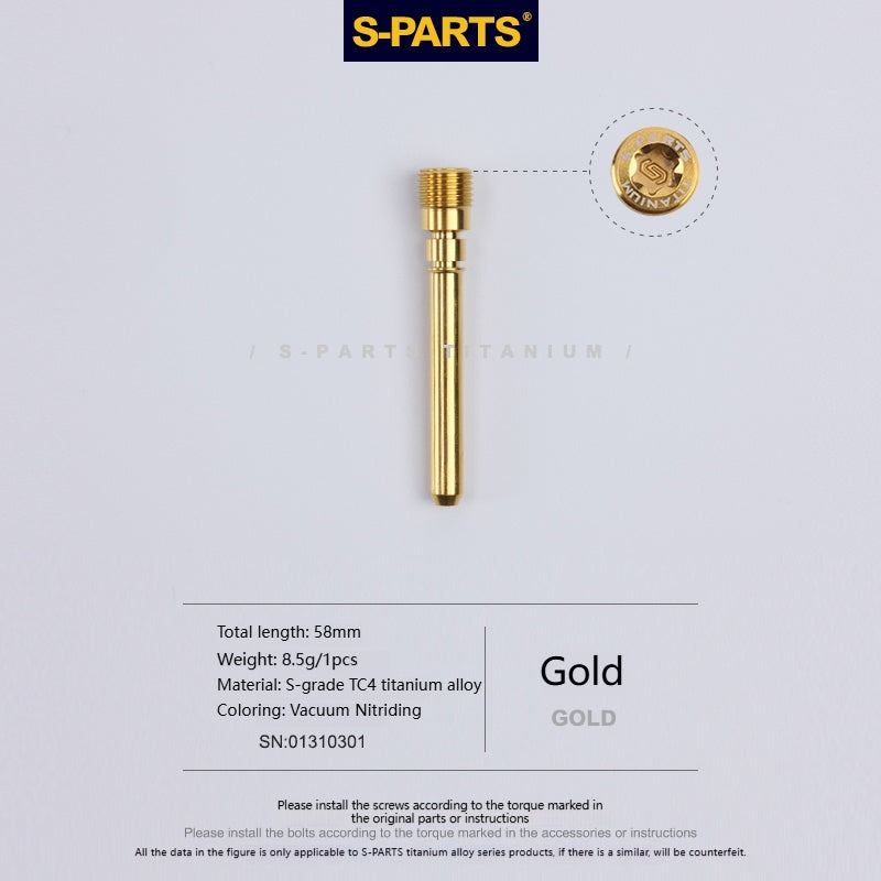 SPARTS Titanium Caliper Pin Bolt for Waterbird Caliper — Lower Pump, Compatible with Brembo Big Radial