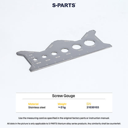 SPARTS Metal Screw Gauge New Version – Stainless Steel Thread Pitch & Diameter Measuring Tool