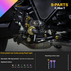 SPARTS BMW RnineT Titanium Alloy Motorcycle Bolt Upgrade Kit