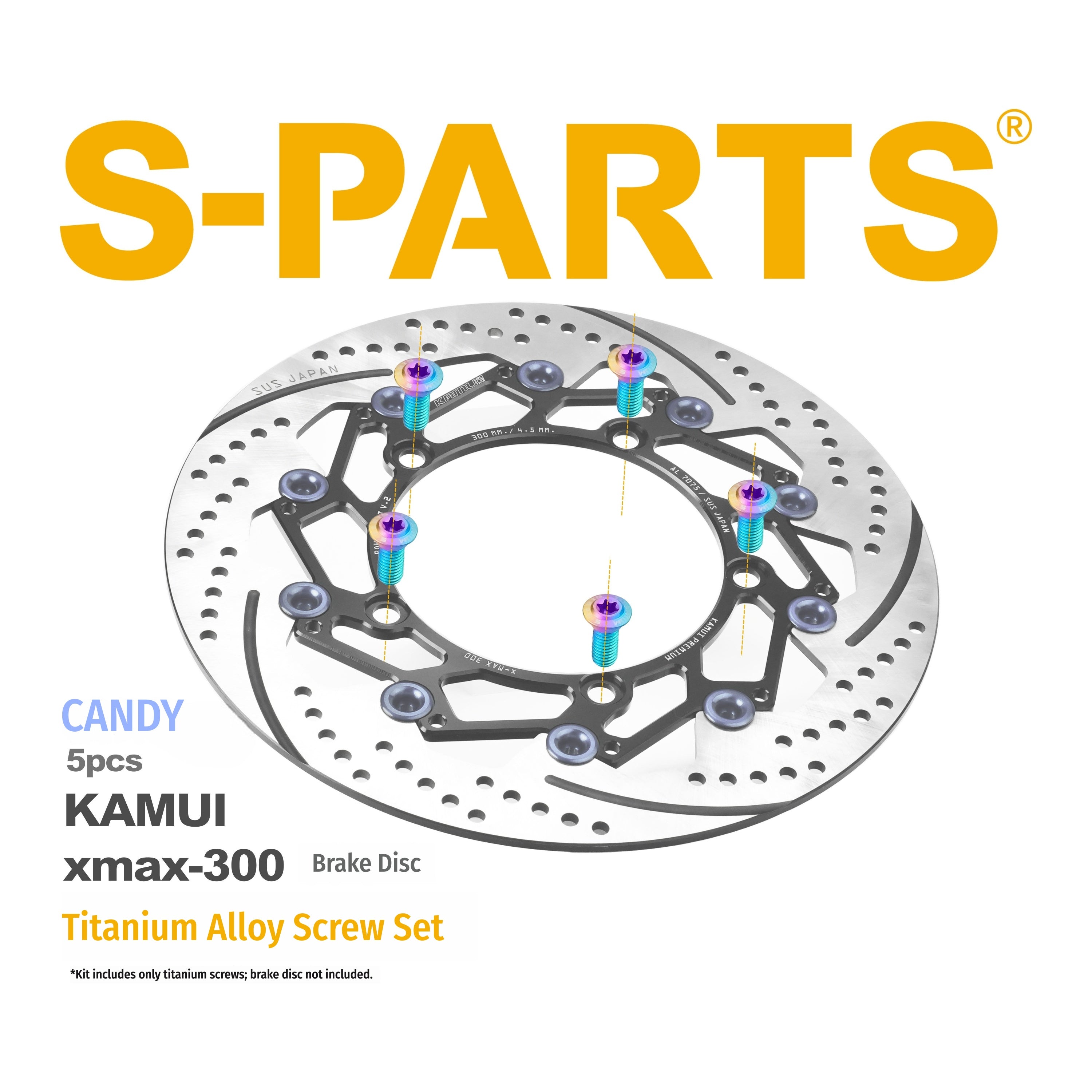 SPARTS Titanium Bolt Kit for 2021 Yamaha XMAX 300 Motorcycle Upgrade