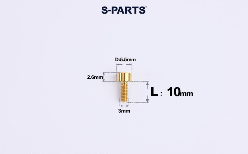 SPARTS M3 L6-20 Classic Button Head Golden Titanium Bolt