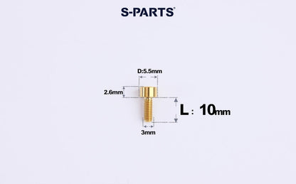 SPARTS M3 L6-20 Classic Button Head Golden Titanium Bolt
