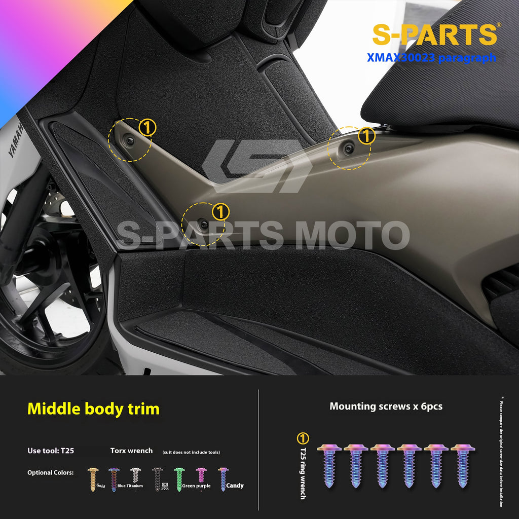 SPARTS Titanium Bolt Set for 2023 XMAX300 – Yamaha Motorcycle Custom Upgrade– Custom Candy Color - 2/2