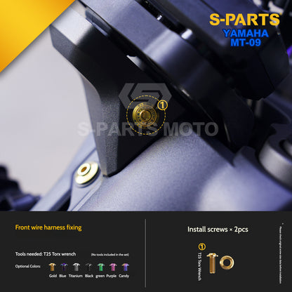 SPART Titanium Cockpit Fasteners & Handlebar Control Hardware Kit for Yamaha MT-09