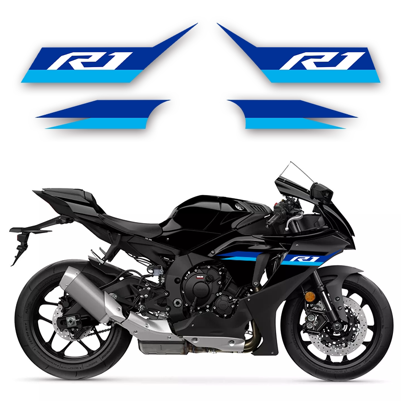 Yamaha YZF-R1 Motorcycle Side Fairing Stripe Graphics Decals Reflective Waterproof Stickers