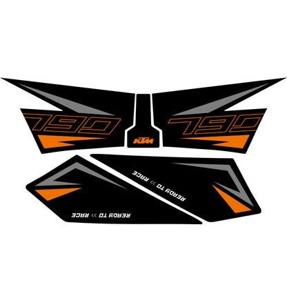 KTM 790 Duke / 890 Duke Tank Grips – Anti-Slip Fishbone Tank Pad and Scratch Protection Decals