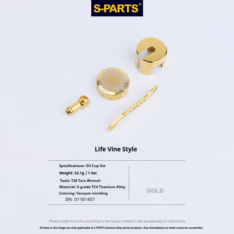 SPARTS Titanium Reservoir Cap Compatible with Brembo Master Cylinder – Separate Small Tank Cover Kit