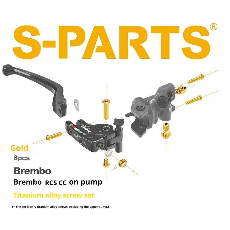 SPARTS Titanium Alloy Brembo RCS CC Master Cylinder Bolt Kit | Motorcycle Brake System Upgrade