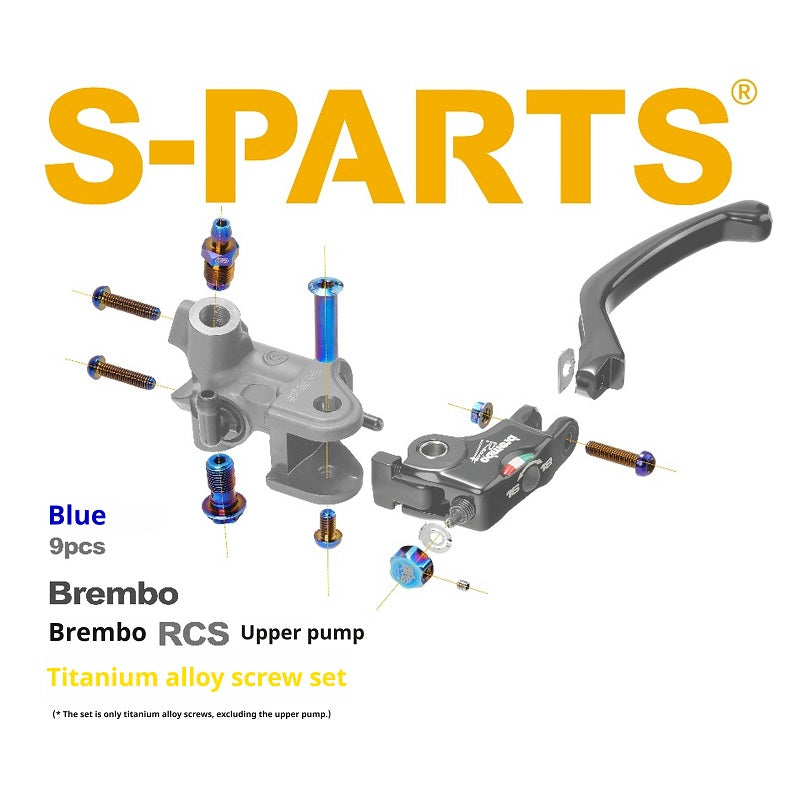 SPARTS Brembo RCS Brake Master Cylinder Titanium Bolt Kit – 9pcs