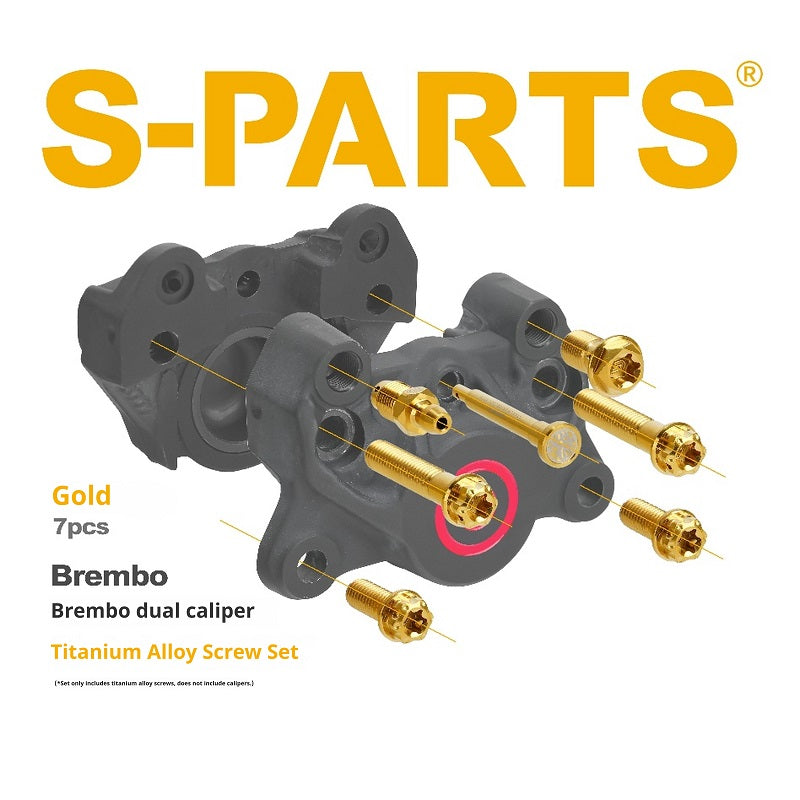 SPARTS Titanium Bolt Kit for Brembo Basic 2-Piston & 4-Piston Calipers| Motorcycle Brake System Upgrade