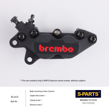 SPARTS Brembo Basic 2-Piston / 4-Piston Caliper Titanium Bolt Kit