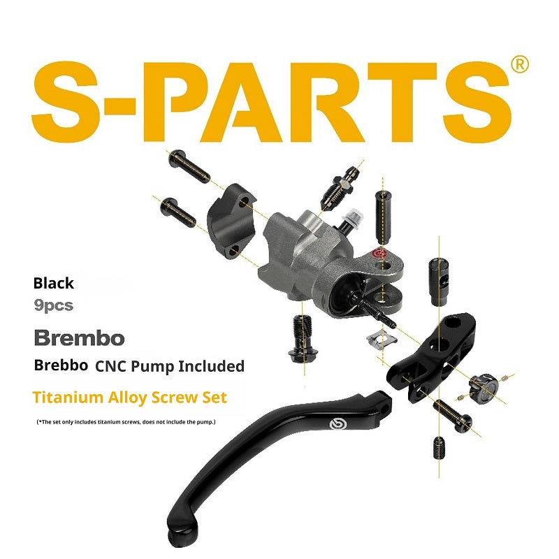SPARTS Titanium Alloy Screw Kit for BREMBO CNC Master Cylinder – Bleeder & Reservoir Fixing Set