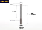 SPARTS M10 P1.25 A3 Series Standard Head Titanium Bolt | 650°C Forged | S-Grade TC4 | Motorcycle / E-Bike Upgrade
