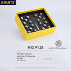 S-PARTS Titanium M12 Car Wheel Lug Nut Set, 20pcs