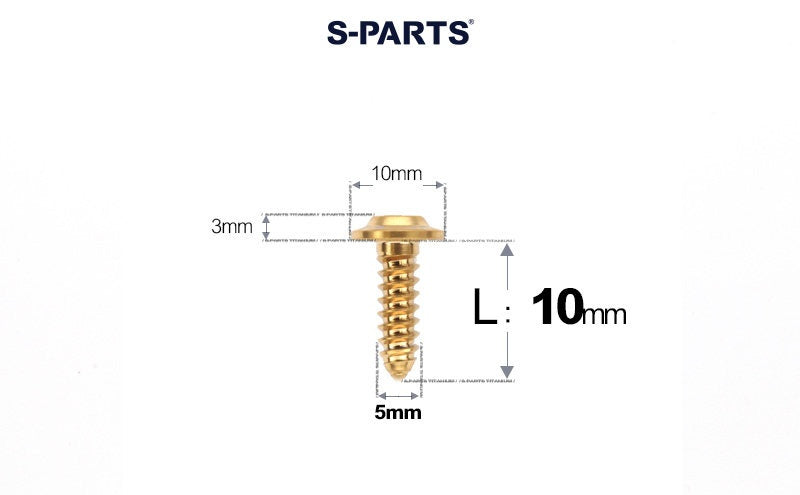 SPARTS Button Head M5×L10-35 Titanium Screws Self-Tapping Bolt
