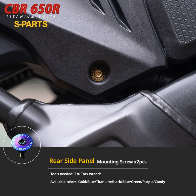 S-PARTS TC4 Titanium Bolt Kit for Honda CBR650R / CB650R | Full Motorcycle Upgrade