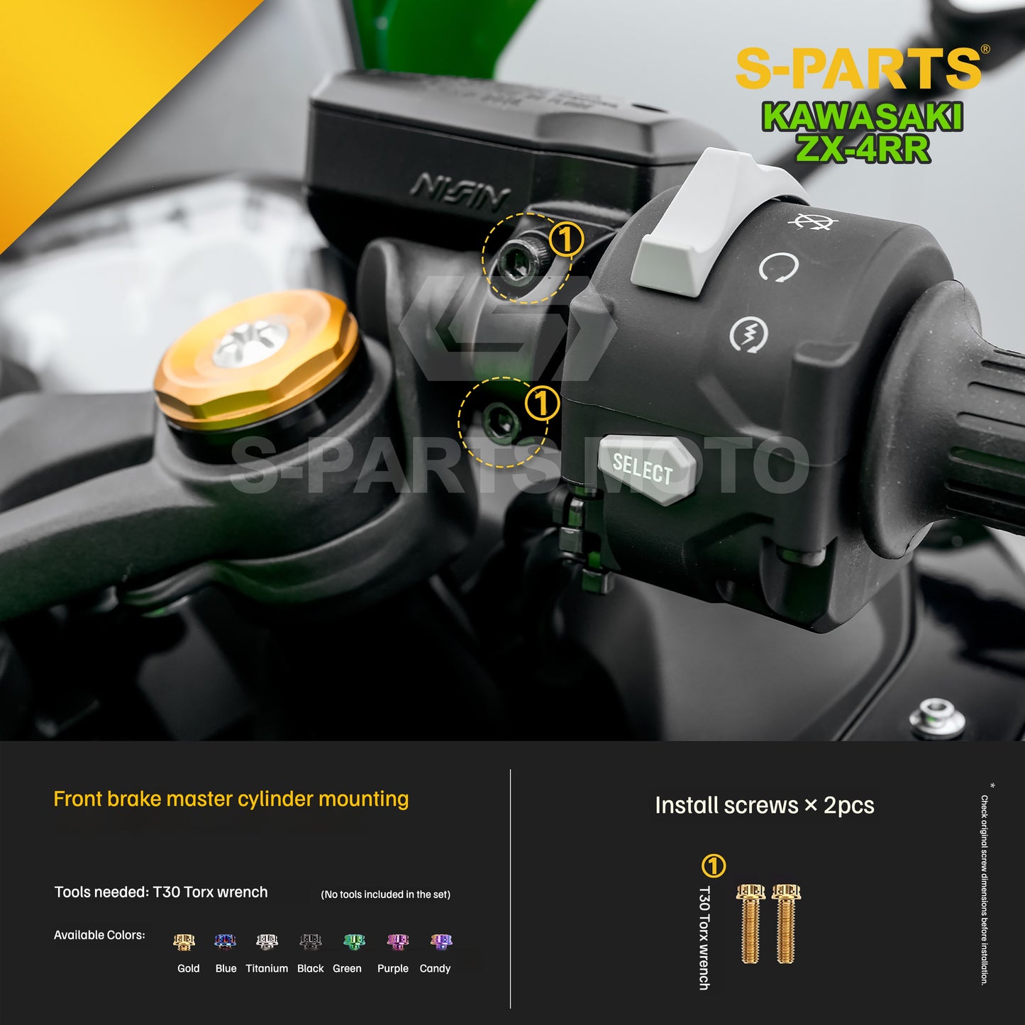 SPARTS TC4 Titanium Bolt Kit for Kawasaki ZX-4RR | Motorcycle Titanium Bolt Upgrade