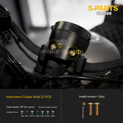 SPARTS Titanium Handlebar, Triple Tree & Suspension Bolt Kit for Honda CM300 / Rebel 300