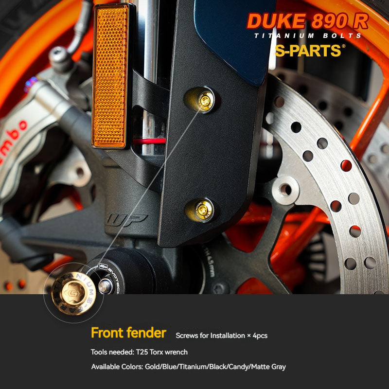Sparts KTM Duke 890 Titanium Fairing & Bodywork Aesthetic Bolt Kit | MotoBolti