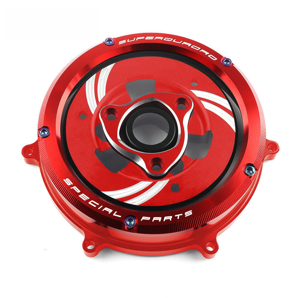 Ducati 959 / 1199 / 1299 / Panigale V2 / V4 / V4S Transparent Clutch Cover Kit Clear Clutch Side Cover Upgrade