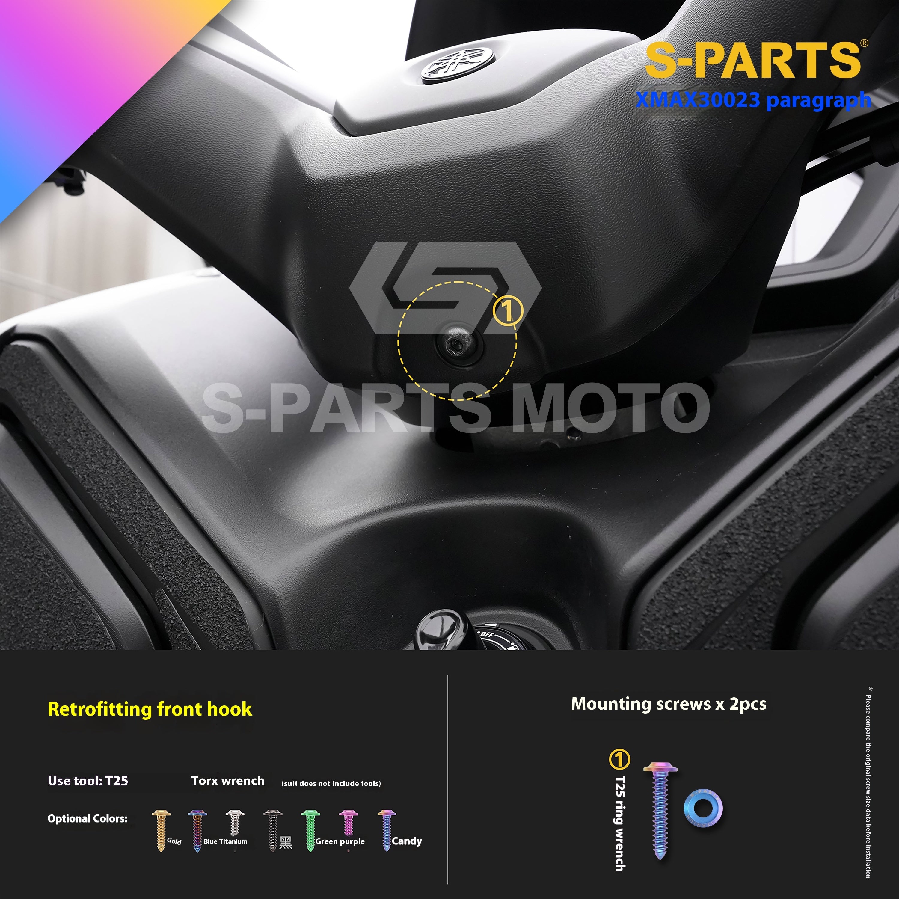 SPARTS Titanium Bolt Set for 2023 XMAX300 – Yamaha Motorcycle Custom Upgrade– Custom Candy Color - 2/2