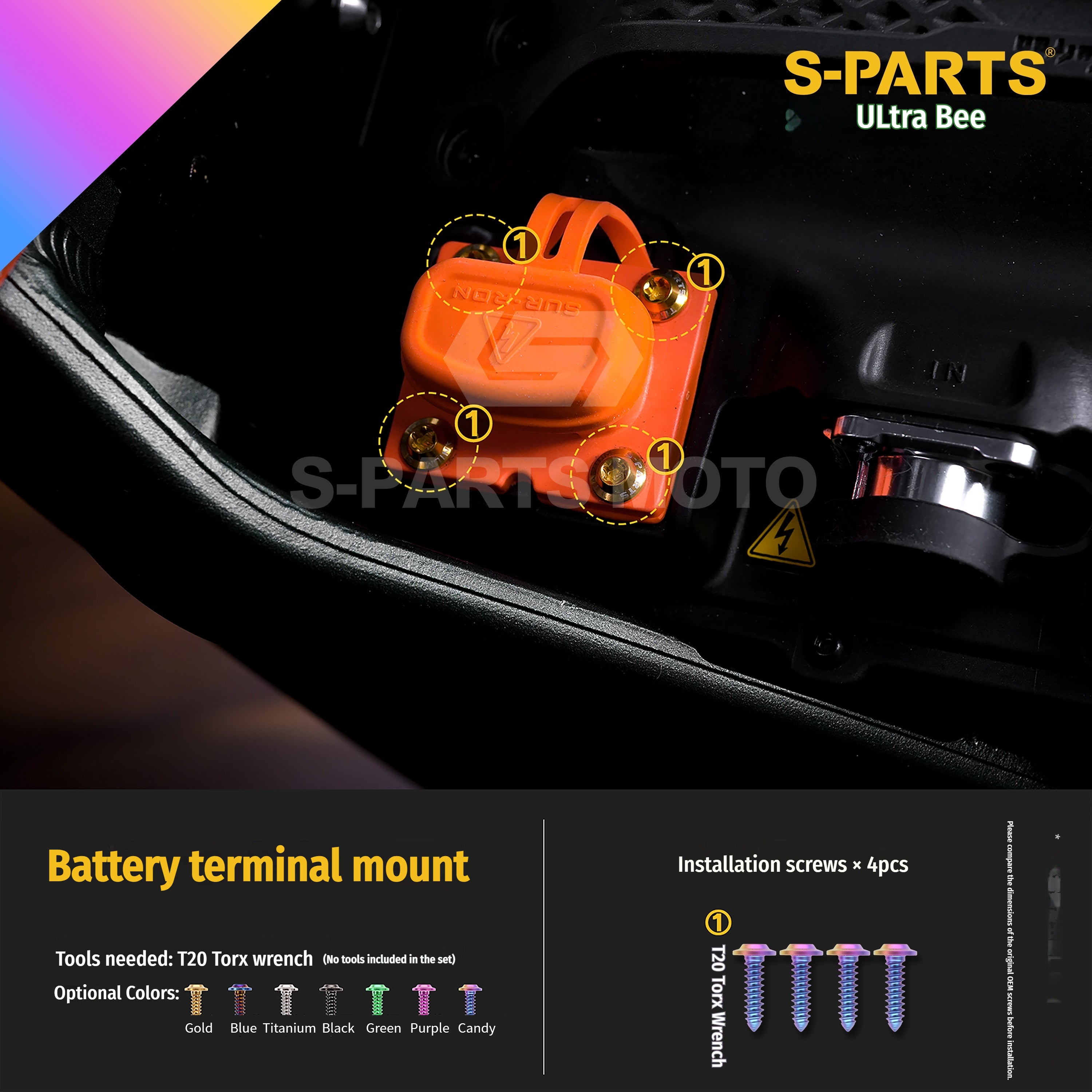 SPARTS Titanium Bolt Kit for Ultra Bee | Full Motorcycle Upgrade Set