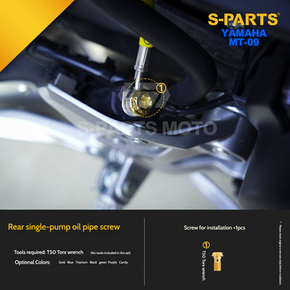 SPARTS Titanium Rear Sprocket Nuts & Rear Braking Fasteners Kit for Yamaha MT-09